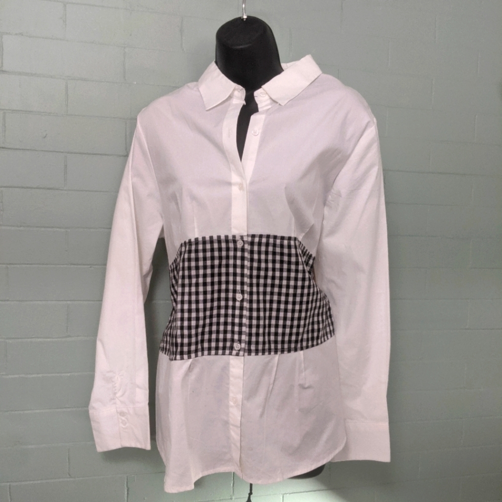 Eden and Olivia from Anthropologie NWT lace up cumberband XL top